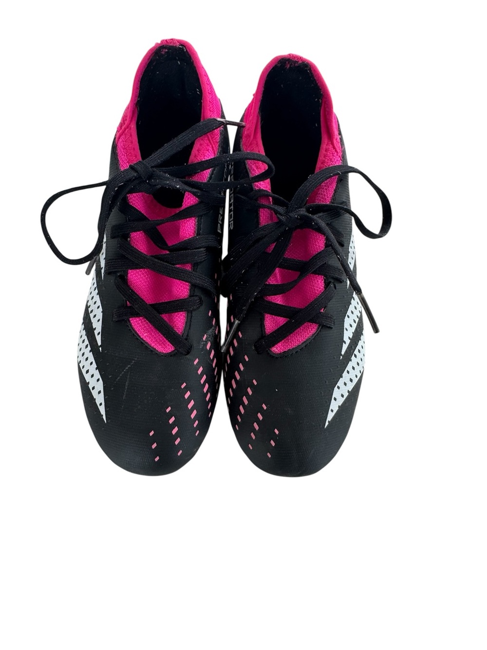 NIB Adidas Predator Accuracy FG J Soccer Black/Pink GW4609 Youth Size 2